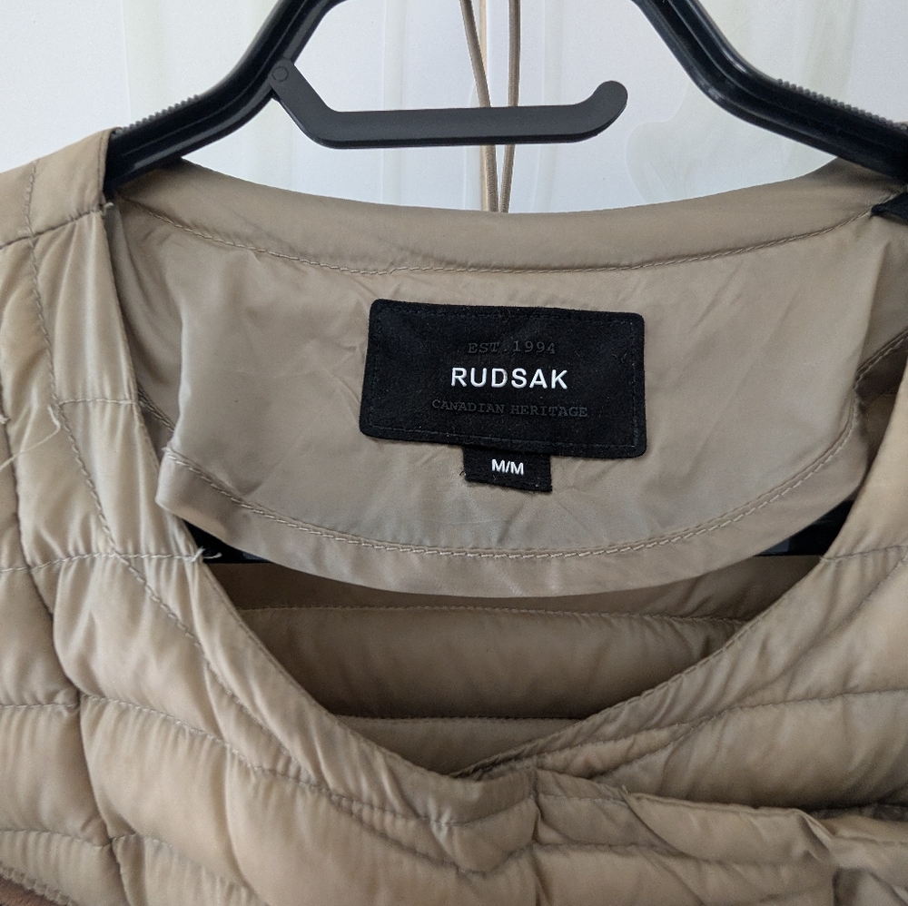 RUDSAK Tan Quilted Asymmetric Puffer Jacket - Picture 2 of 12